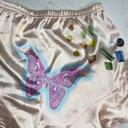 Luna moth ruffle shorts